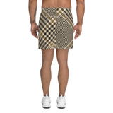 Men's Tan Plaid Long Shorts