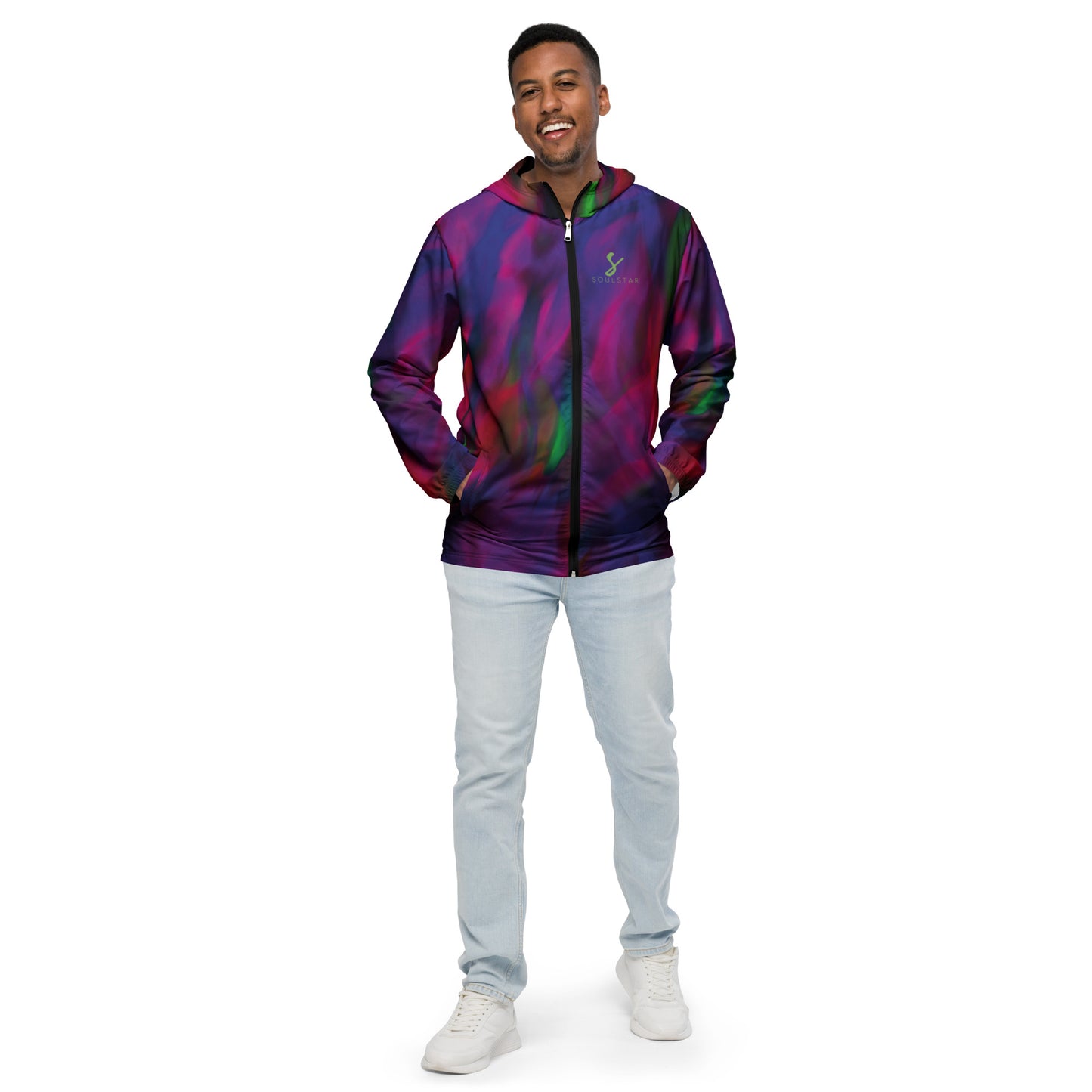 Luxe Soulstar Men’s Watercolor Windbreaker