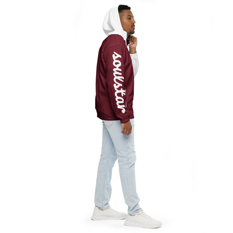 Soulstar 1984 Men’s Burgundy Colorblock Windbreaker