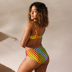 Luxe Soulstar Rainbow Dots High-Waisted Bikini