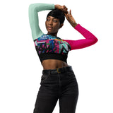 Soulstar 1984 Colorblock Graffiti Long-sleeve Crop Top