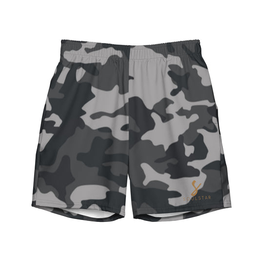 Luxe Soulstar Men's Grey Camo Swim Trunks