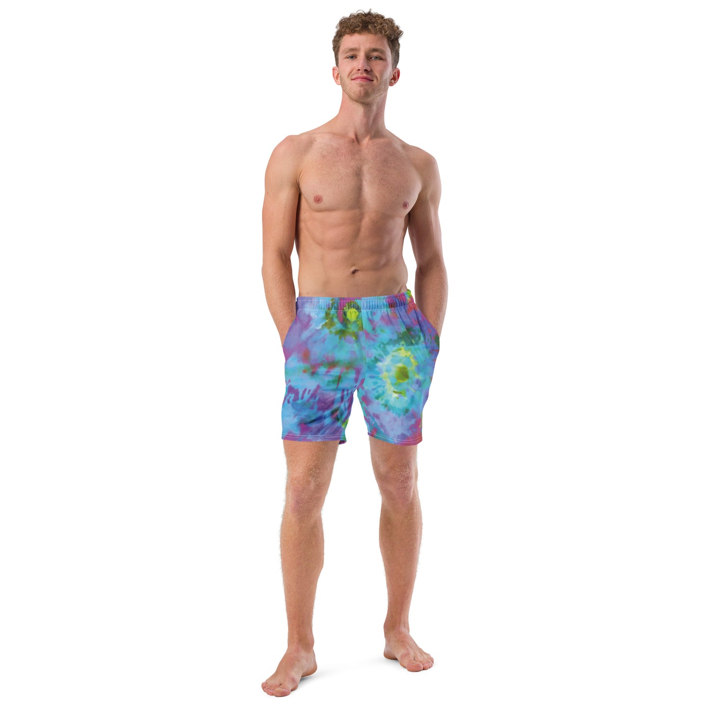 Luxe Soulstar Men's Tie-Dye Swim Trunks