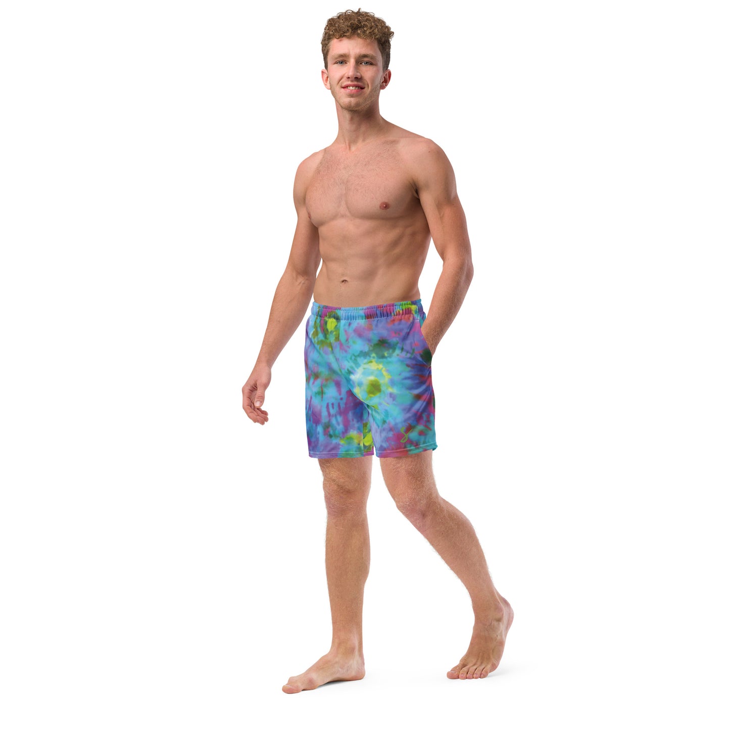 Luxe Soulstar Men's Tie-Dye Swim Trunks