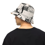 Luxe Soulstar Neutral Abstract Reversible Bucket Hat