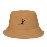 Luxe Soulstar Neutral Abstract Reversible Bucket Hat