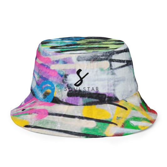 Luxe Soulstar Graffiti Reversible Bucket Hat