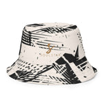 Luxe Soulstar Neutral Abstract Reversible Bucket Hat