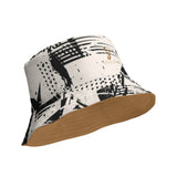 Luxe Soulstar Neutral Abstract Reversible Bucket Hat