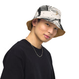 Luxe Soulstar Neutral Abstract Reversible Bucket Hat