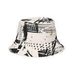 Luxe Soulstar Neutral Abstract Reversible Bucket Hat