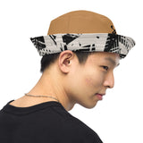 Luxe Soulstar Neutral Abstract Reversible Bucket Hat