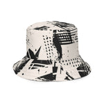 Luxe Soulstar Neutral Abstract Reversible Bucket Hat