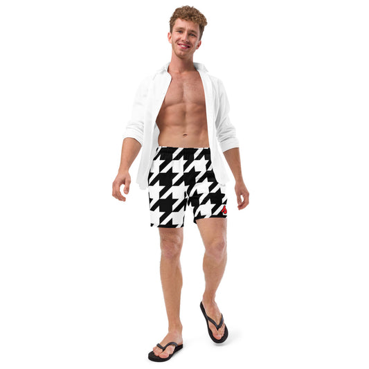 Soulstar Men's Houndstooth Swim Trunks