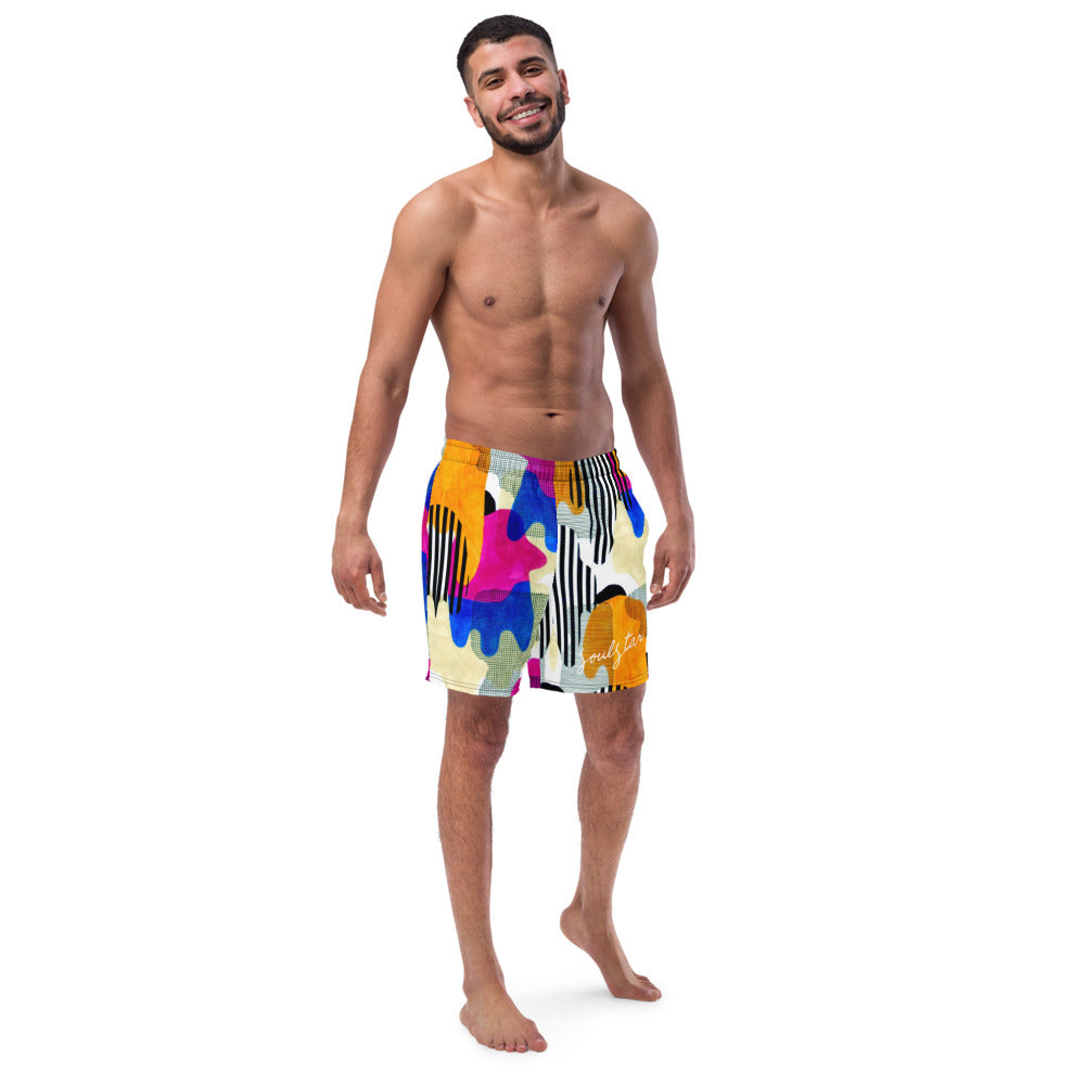 Signature Soulstar Men's Abstract Swim Trunks