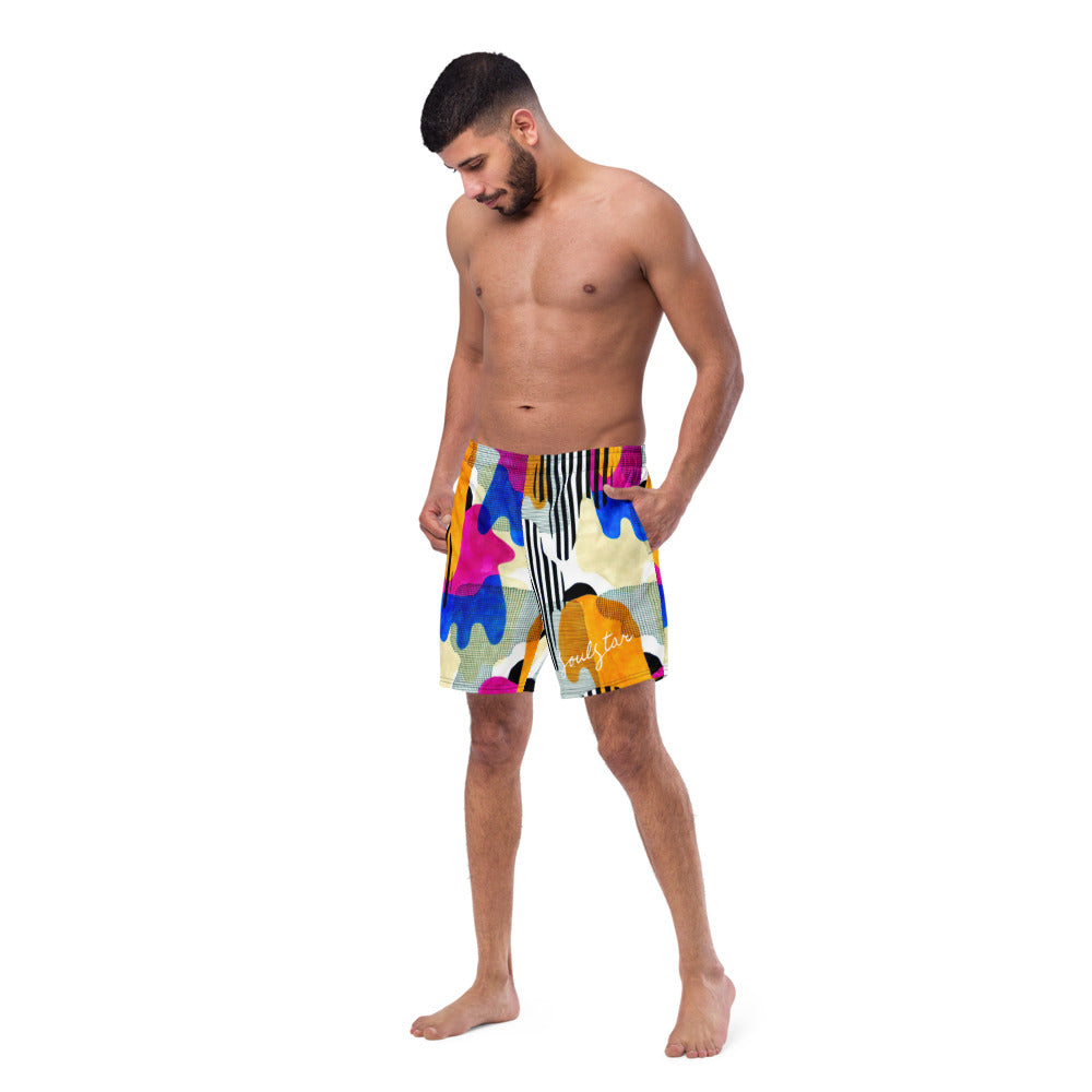 Signature Soulstar Men's Abstract Swim Trunks