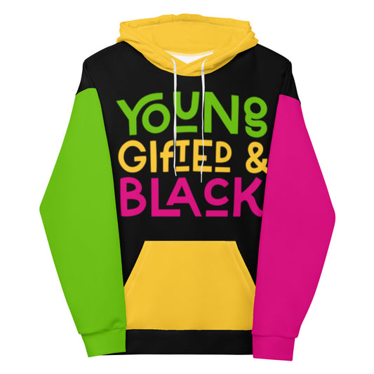 Young, Gifted & Black Colorblock Unisex Hoodie
