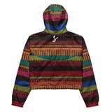 Luxe Soulstar African Stripes Women’s Cropped Windbreaker