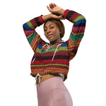 Luxe Soulstar African Stripes Women’s Cropped Windbreaker