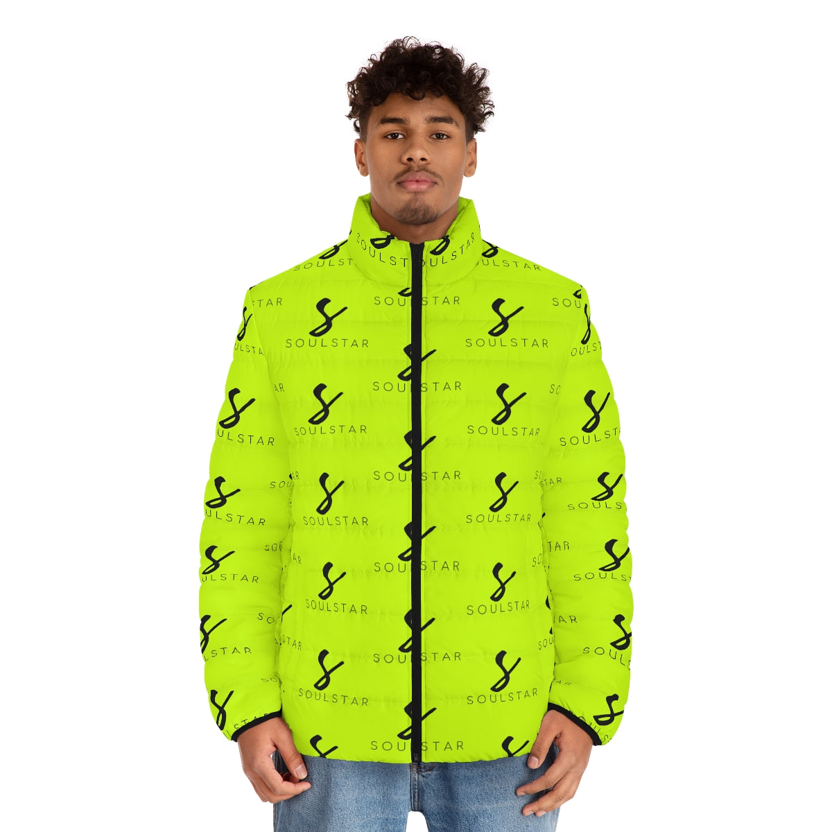 Luxe Soulstar Men's Neon Puffer Jacket