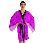 Luxe Soulstar Fuchsia Long Sleeve Kimono Robe