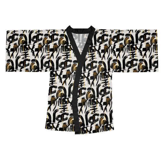 Luxe Soulstar Abstract Kimono Robe