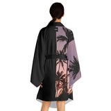 Soulstar 1984 Palm Trees Long Sleeve Kimono Robe