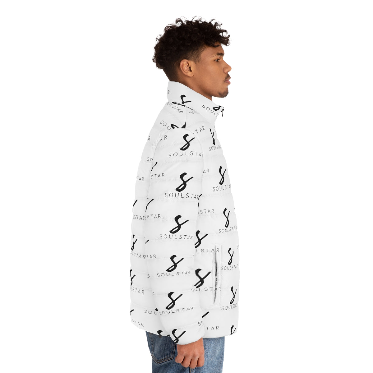 Luxe Soulstar Men's White Puffer Jacket
