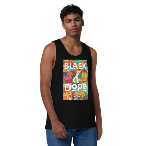 Men’s Black & Dope Premium Tank Top