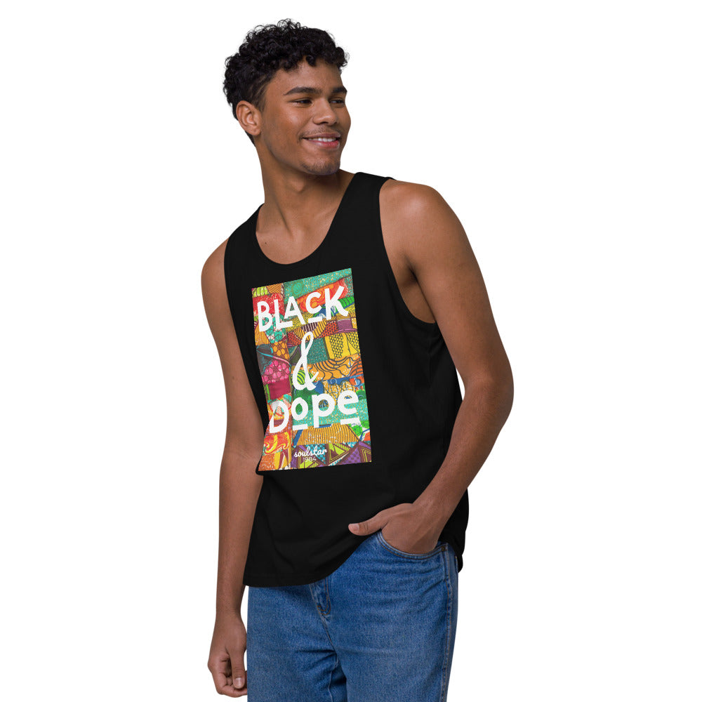 Men’s Black & Dope Premium Tank Top