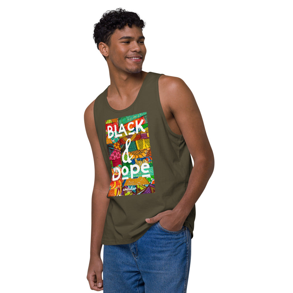 Men’s Black & Dope Premium Tank Top