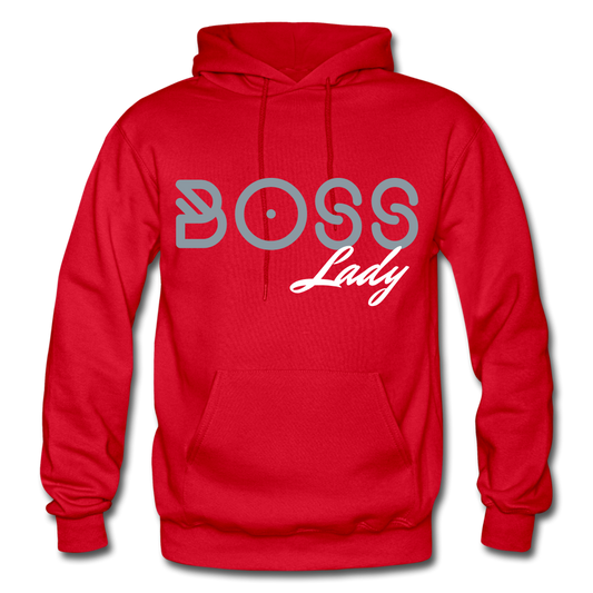 BOSS Lady Heavy Blend Adult Hoodie - red