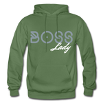 BOSS Lady Heavy Blend Adult Hoodie - military green