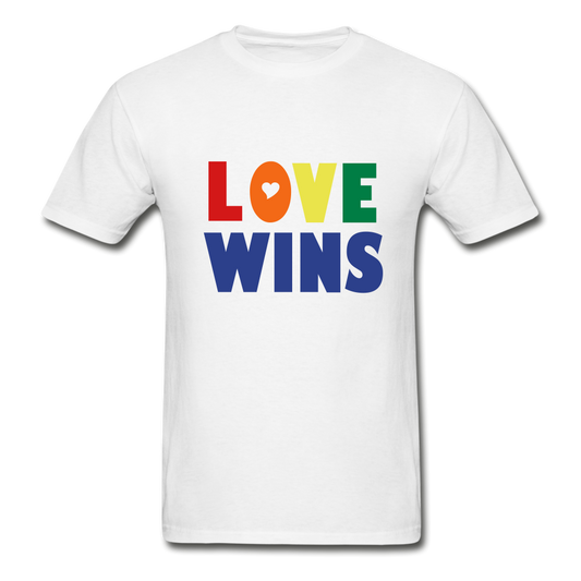 LOVE WINS Adult T-Shirt - white