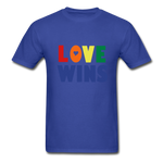 LOVE WINS Adult T-Shirt - royal blue