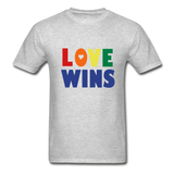 LOVE WINS Adult T-Shirt - heather gray