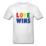 LOVE WINS Adult T-Shirt - light heather gray