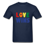 LOVE WINS Adult T-Shirt - navy