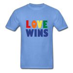 LOVE WINS Adult T-Shirt - carolina blue