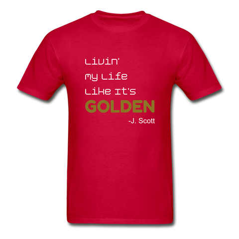 GOLDEN Adult T-Shirt - red