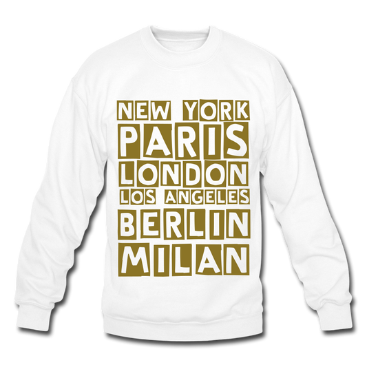 Fashion Capitals Crewneck Sweatshirt (Gold) - white