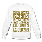 Fashion Capitals Crewneck Sweatshirt (Gold) - white