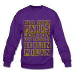 Fashion Capitals Crewneck Sweatshirt (Gold) - purple