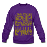 Fashion Capitals Crewneck Sweatshirt (Gold) - purple