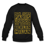 Fashion Capitals Crewneck Sweatshirt (Gold) - black