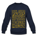 Fashion Capitals Crewneck Sweatshirt (Gold) - navy