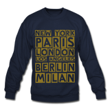 Fashion Capitals Crewneck Sweatshirt (Gold) - navy