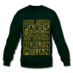 Fashion Capitals Crewneck Sweatshirt (Gold) - forest green