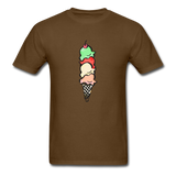 Ice Cream Cone Unisex Classic T-Shirt - brown