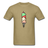 Ice Cream Cone Unisex Classic T-Shirt - khaki